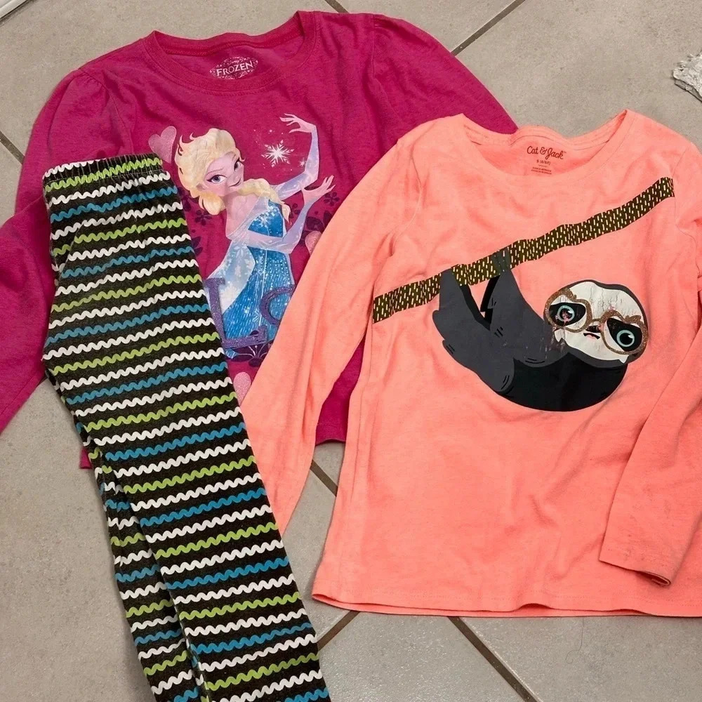 Frozen, Cat & Jack Girls Long Sleeve Shorts Size 6